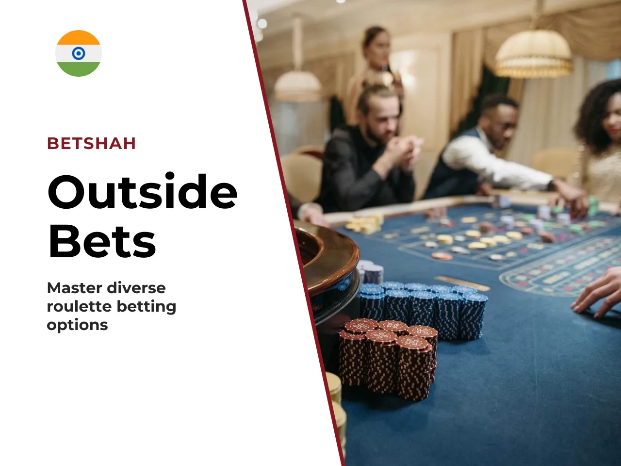 Outside bets red, black, and even-money