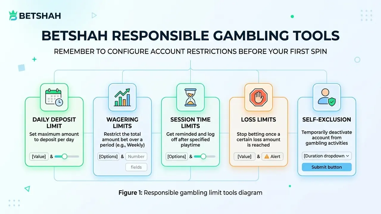 Responsible gambling limit tools diagram